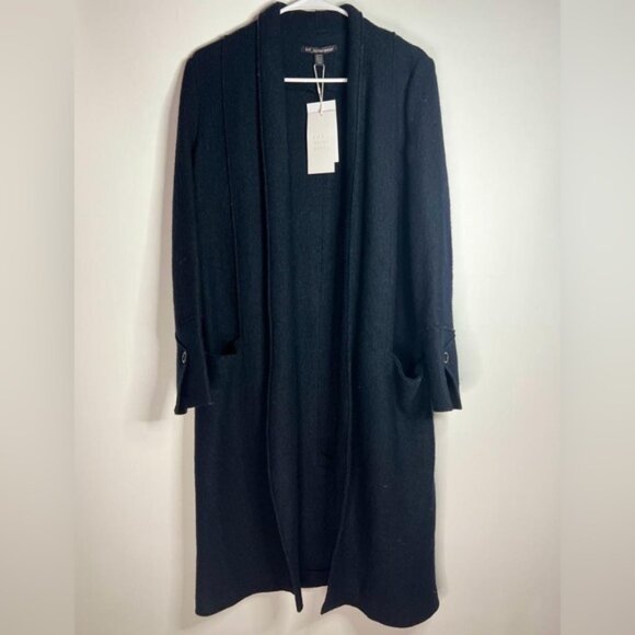 NWT ZARA WOOL Blend TRAFALUC trf_outerwear 1255/017/800 Long Open Coat Size M - Picture 2 of 14